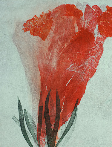 Incisioni, stampe intitolato "With Love" da Luce, Opera d'arte originale, Monotipo Montato su Cartone