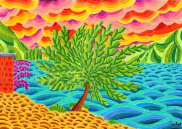Картина под названием "Soffici sensazioni" - Luchet, Подлинное произведение искусства, Цветные карандаши