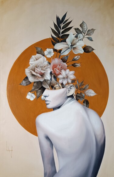 Malerei mit dem Titel ""Floral thoughts"" von Vasyl Luchkiv, Original-Kunstwerk, Öl