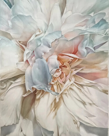 Pintura intitulada ""White pion"" por Vasyl Luchkiv, Obras de arte originais, Óleo