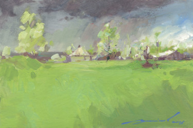 Painting titled "storm is coming" by Oleksii Luchnikov, Original Artwork, Oil