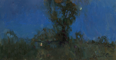 Painting titled "goodnight" by Oleksii Luchnikov, Original Artwork, Oil