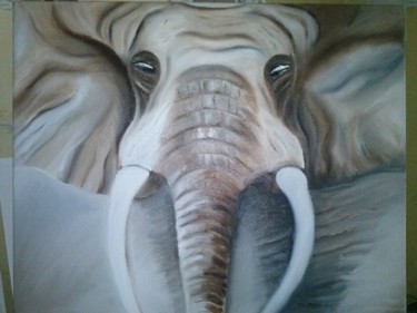 "Elephant d afrique" başlıklı Tablo Lucia Campos Lebacq tarafından, Orijinal sanat, Petrol