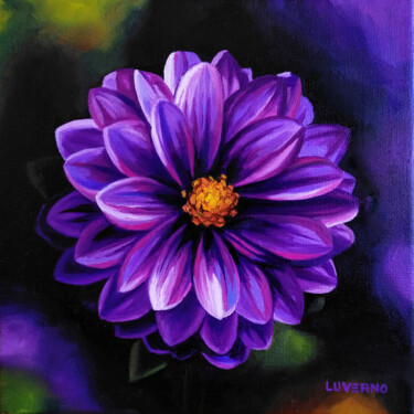 绘画 标题为“Hypnotic purple” 由Lucia Verdejo, 原创艺术品, 油