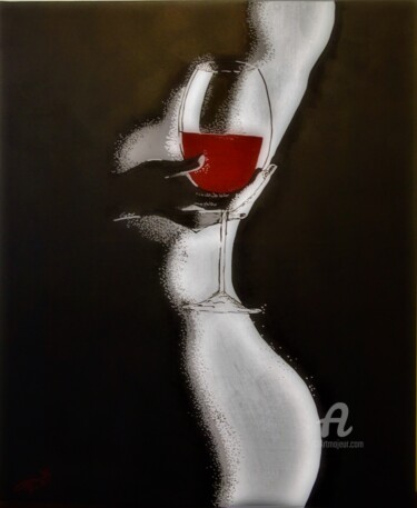 Painting titled "tchin" by Lucia Buzzi, Original Artwork, Acrylic