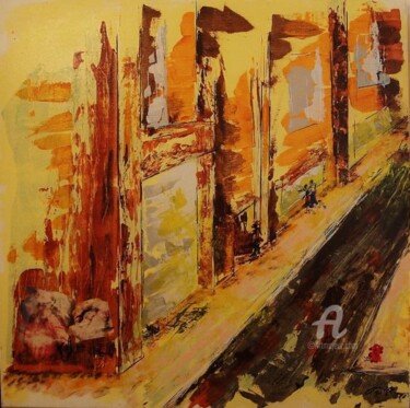 Peinture intitulée "street" par Lucia Buzzi, Œuvre d'art originale, Acrylique