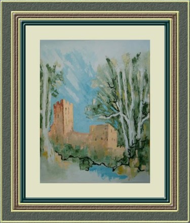 Pittura intitolato "Un castello, per En…" da Lucia Contarino, Opera d'arte originale