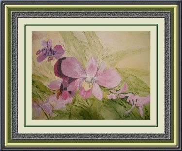 Pittura intitolato "Orchidee" da Lucia Contarino, Opera d'arte originale
