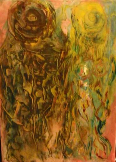 Painting titled "LA COPPIA" by Lucia Gardellin, Original Artwork, Oil