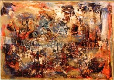 Pittura intitolato "RIMOZIONE DEL SACRO" da Lucia Gardellin, Opera d'arte originale, Olio