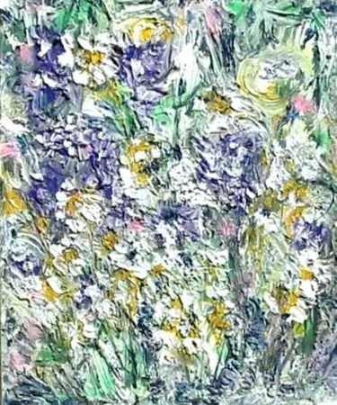 Painting titled "FIORI DI PRATO" by Lucia Gardellin, Original Artwork, Oil