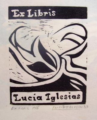 Arte digital titulada "Ex libris Lucía Igl…" por Lucía Iglesias, Obra de arte original
