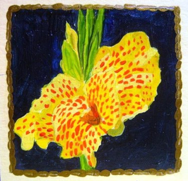 Pintura titulada "Flor 5" por Lucía Iglesias, Obra de arte original