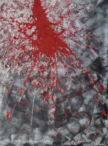 Pittura intitolato "Il rosso e il rosa" da Luciana Gallo, Opera d'arte originale, Acrilico Montato su Telaio per barella in…