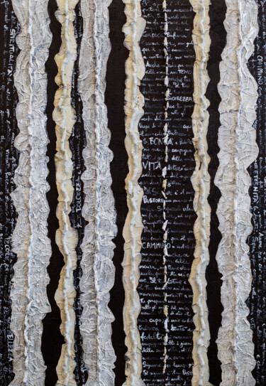 Painting titled "Sheep in line BLACK…" by Luciana Gallo, Original Artwork, Acrylic