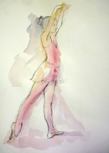 Painting titled "Pose rose" by Luciana La Marca, Original Artwork