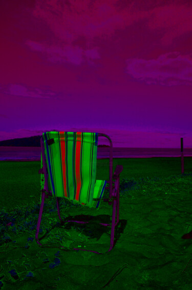 Fotografie mit dem Titel "Psychedelic Beach" von Luciana Lancaster, Original-Kunstwerk, Manipulierte Fotografie
