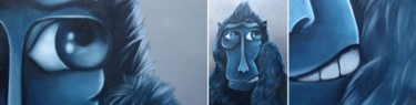 Painting titled "Monkey I" by Luciana Feld, Original Artwork