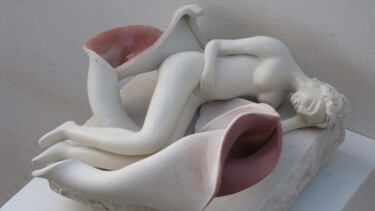 Sculpture intitulée "La mondina" par Luciana Perego, Œuvre d'art originale, Céramique