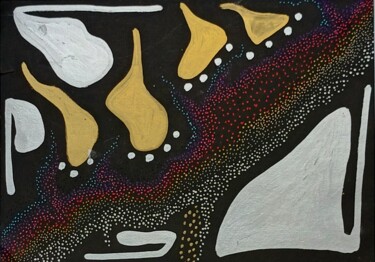Рисунок под названием "Floating feet" - Luciana Togeiro, Подлинное произведение искусства, Шариковая ручка