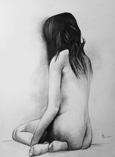 Drawing titled "I Feel" by Luciano Lombardi, Original Artwork, Pencil
