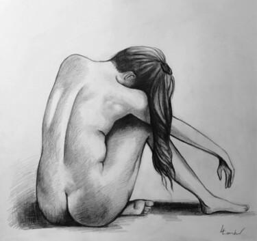 Drawing titled "Dancing" by Luciano Lombardi, Original Artwork, Pencil