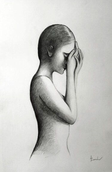 Drawing titled "Too much Light" by Luciano Lombardi, Original Artwork, Pencil