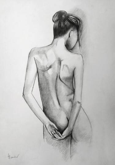 Drawing titled "Synuosa" by Luciano Lombardi, Original Artwork, Pencil