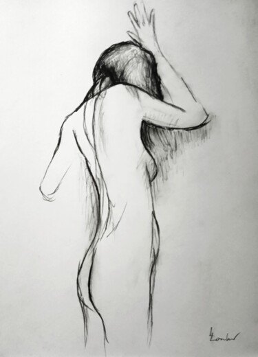 Drawing titled "Sketch nr.6" by Luciano Lombardi, Original Artwork, Charcoal