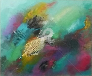 Painting titled "Tempo della mimosa" by Luciano Stuttgard, Original Artwork, Acrylic