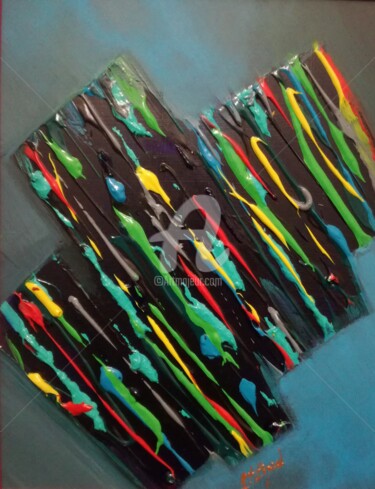 Schilderij getiteld "Omaggio a David bow…" door Luciano Stuttgard, Origineel Kunstwerk, Acryl