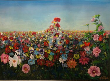 Schilderij getiteld "Solo fiori" door Luciano Stuttgard, Origineel Kunstwerk, Acryl