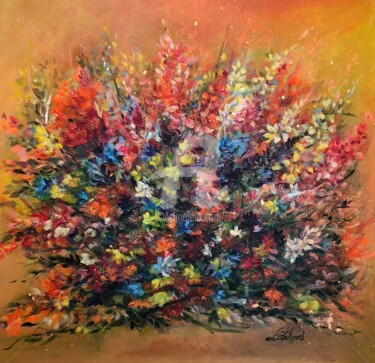 Pittura intitolato "Emotion flowers" da Luciano Stuttgard, Opera d'arte originale, Acrilico