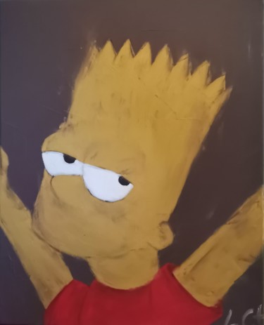 Dibujo titulada "Bart Simpson  (acrí…" por Luciano Costa, Obra de arte original, Acrílico