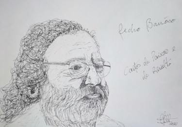 Drawing titled "Pedro Barroso (cane…" by Luciano Costa, Original Artwork, Ballpoint pen