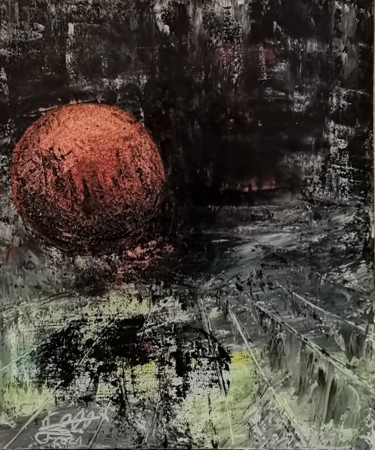 Malerei mit dem Titel "Cosmos" von Luciano Costa, Original-Kunstwerk, Acryl Auf Holzplatte montiert