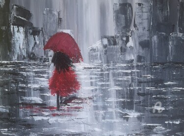 Painting titled "Rainy days" by Lucie Brunoni, Original Artwork, Acrylic