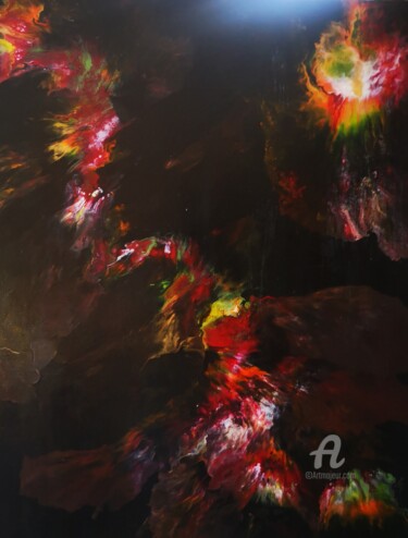 Malerei mit dem Titel "Sillon ardant" von Lucie Brunoni, Original-Kunstwerk, Acryl