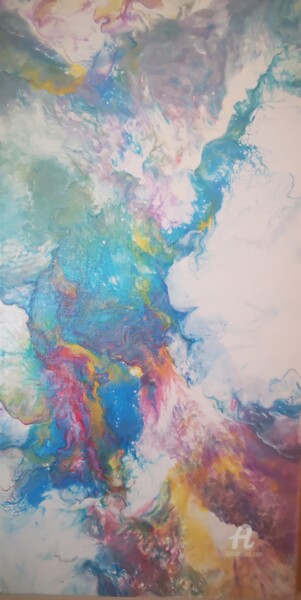 Peinture intitulée "Sérénité bleue" par Lucie Brunoni, Œuvre d'art originale, Acrylique