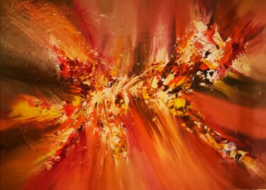 Painting titled "Fire crackers" by Lucie Brunoni, Original Artwork, Acrylic