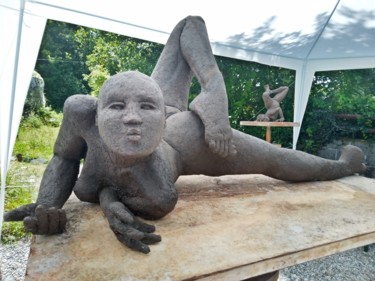 Sculpture intitulée "Epiphanie ou "Eurêk…" par Lucie Burdy, Œuvre d'art originale, Argile