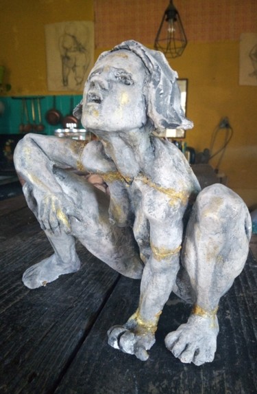 Sculpture titled "Animale" by Lucie Burdy, Original Artwork, Clay