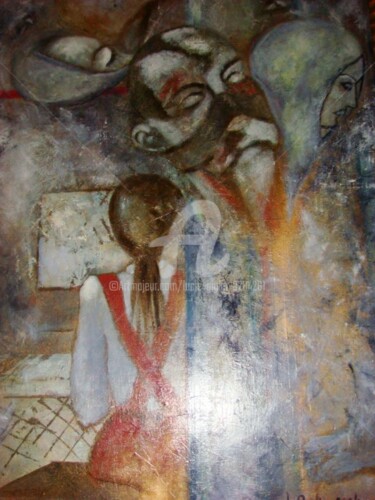 Peinture intitulée "LA PETITE FILLE AU…" par Lucie Giglio, Œuvre d'art originale