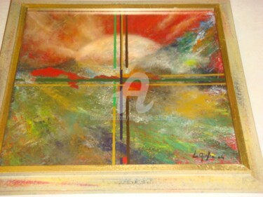 Painting titled "LE SOLEIL" by Lucie Giglio, Original Artwork, Acrylic
