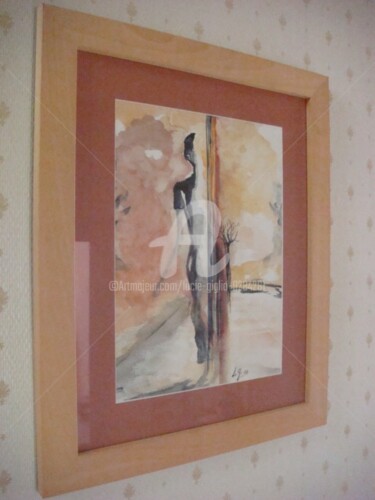 Painting titled "FEMME LIBRE" by Lucie Giglio, Original Artwork, Watercolor