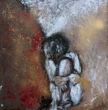 Картина под названием "LES ENFANTS DU MONDE" - Lucie Giglio, Подлинное произведение искусства, Масло