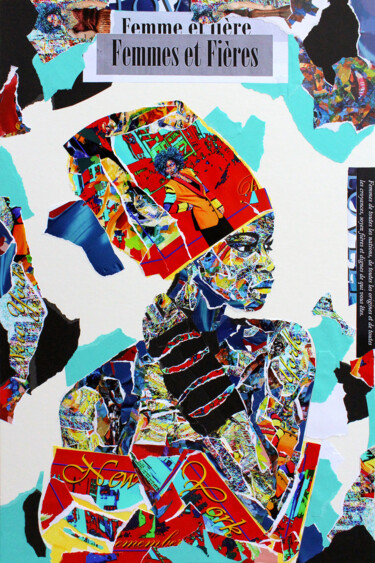 Collages intitulée "Angélique - 4522" par Lucie Gonella, Œuvre d'art originale, Collages
