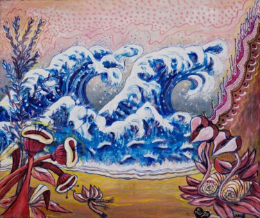 Картина под названием "Vague fantastique" - Lucie Goubert (Liu-Gôé), Подлинное произведение искусства, Акрил Установлен на Д…