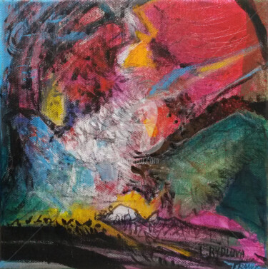 Malerei mit dem Titel "Musique" von Lucie Rydlova, Original-Kunstwerk, Acryl