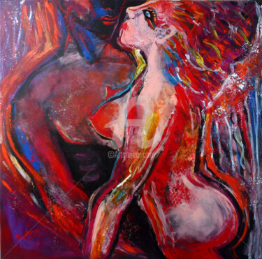 Картина под названием "Peinture DANSE" - Lucie Rydlova, Подлинное произведение искусства, Акрил